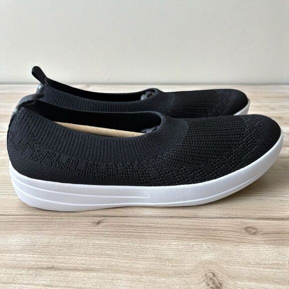 New Without Tags FitFlop ÜBERKNIT™ Slip-On Ballet Flat Knit Sneakers Size 8M - Picture 2 of 6